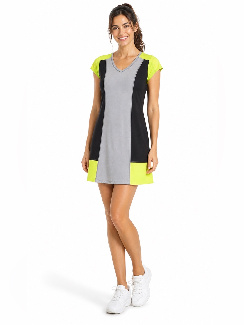 Title Nine Gidget Dress Athletic  Colorblock Tennis Zipper Ball Pocket Stretch
